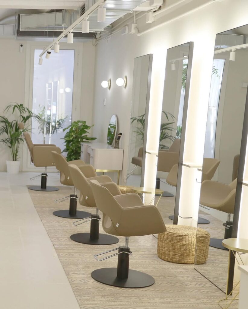 Vista a salon de soulmate sillones y espejos